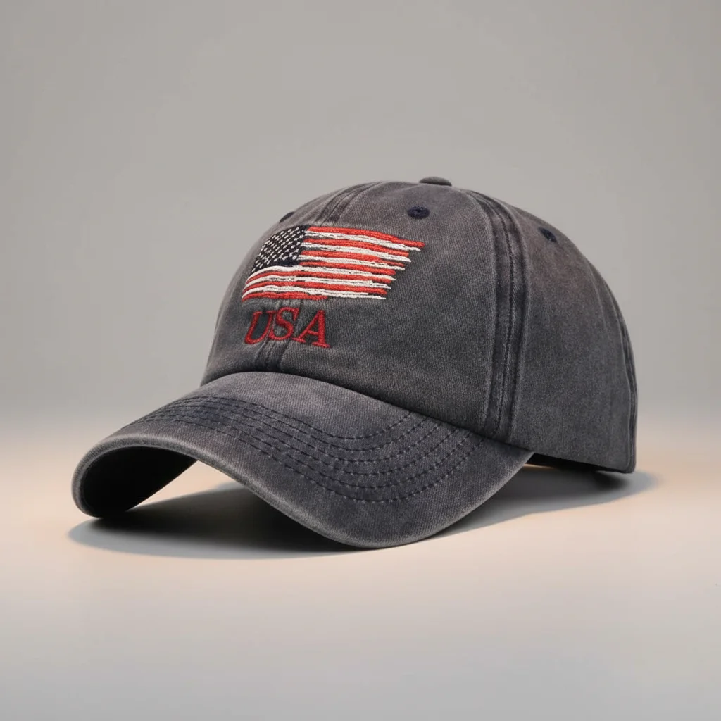 casquette vintage coton brodé usa - Vue 7 - casquette vintage