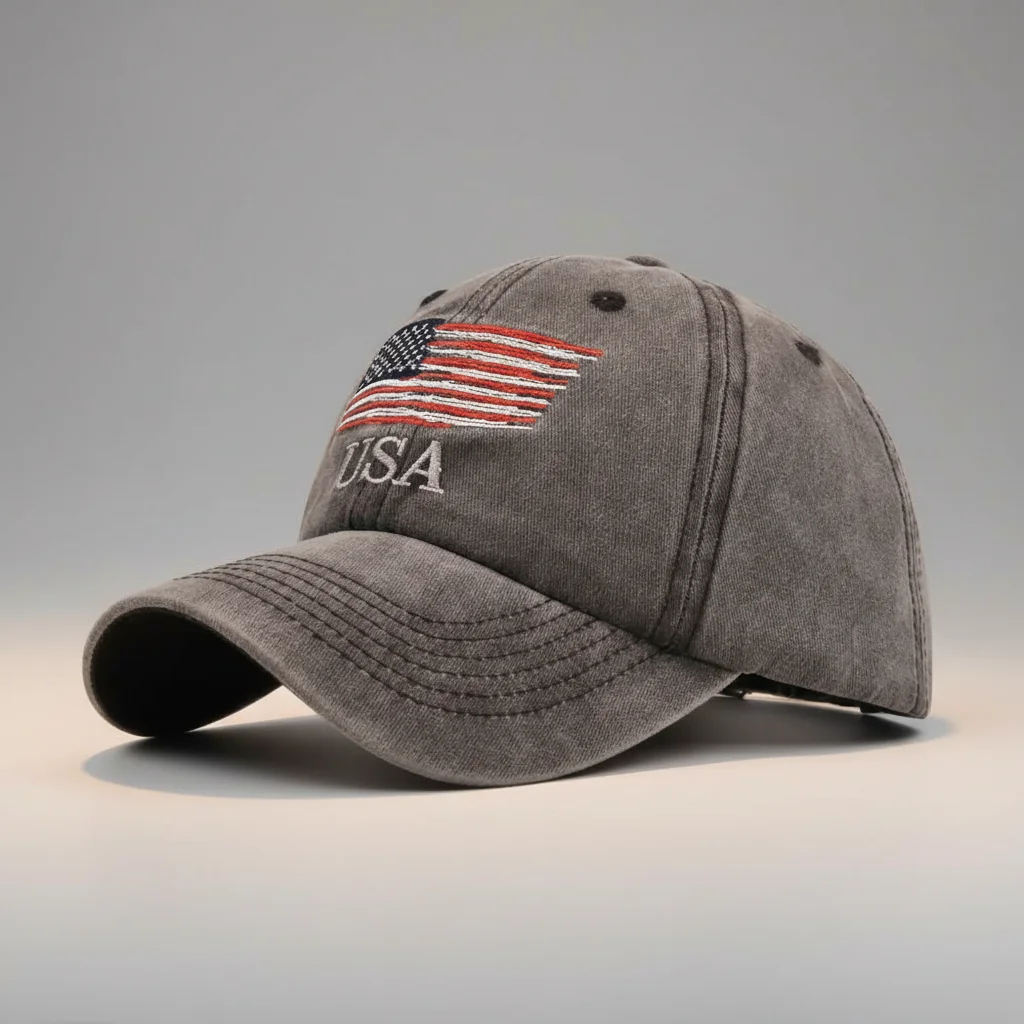 casquette vintage coton brodé usa - Vue 8 - casquette vintage