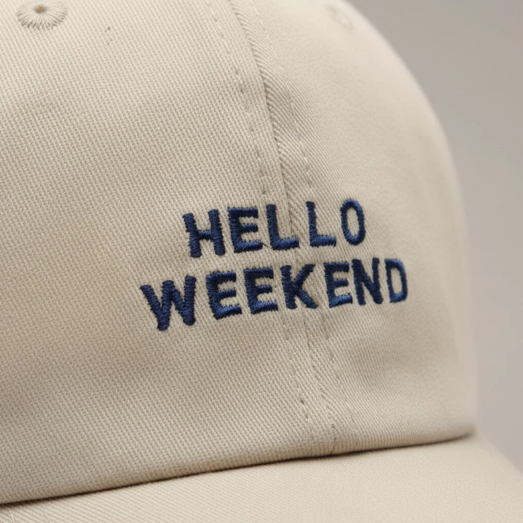 casquette vintage coton brodé week-end - Vue 4 - casquette vintage
