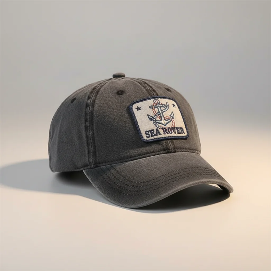 casquette vintage coton délavé motif marin - Vue 11 - casquette vintage