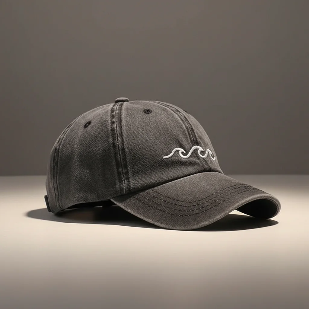 casquette vintage coton délavé motif marin - Vue 2 - casquette vintage