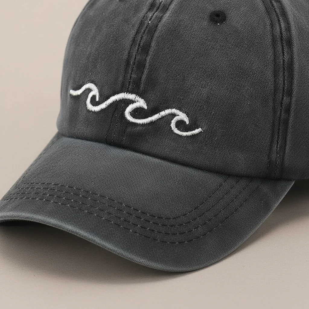 casquette vintage coton délavé motif marin - Vue 4 - casquette vintage
