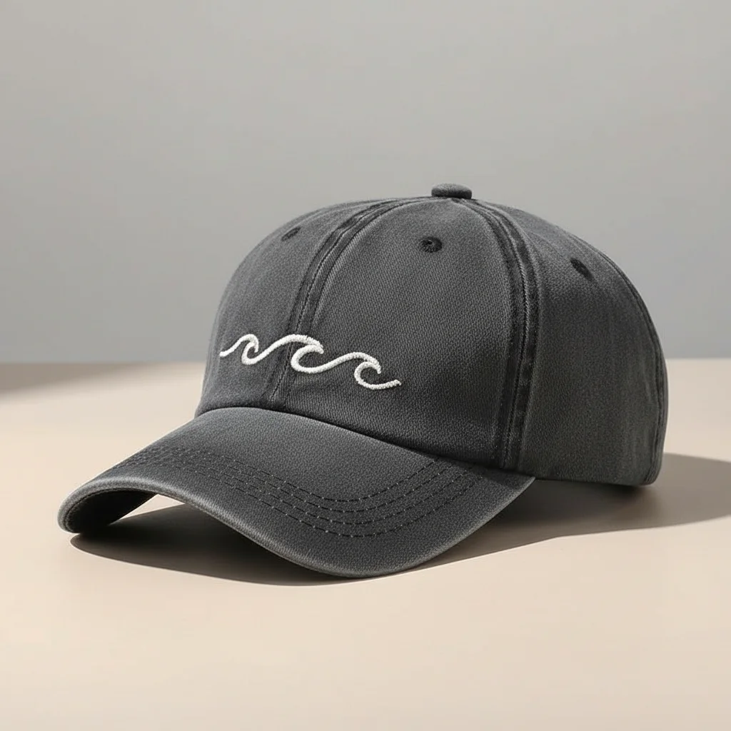 casquette vintage coton délavé motif marin - Vue 5 - casquette vintage