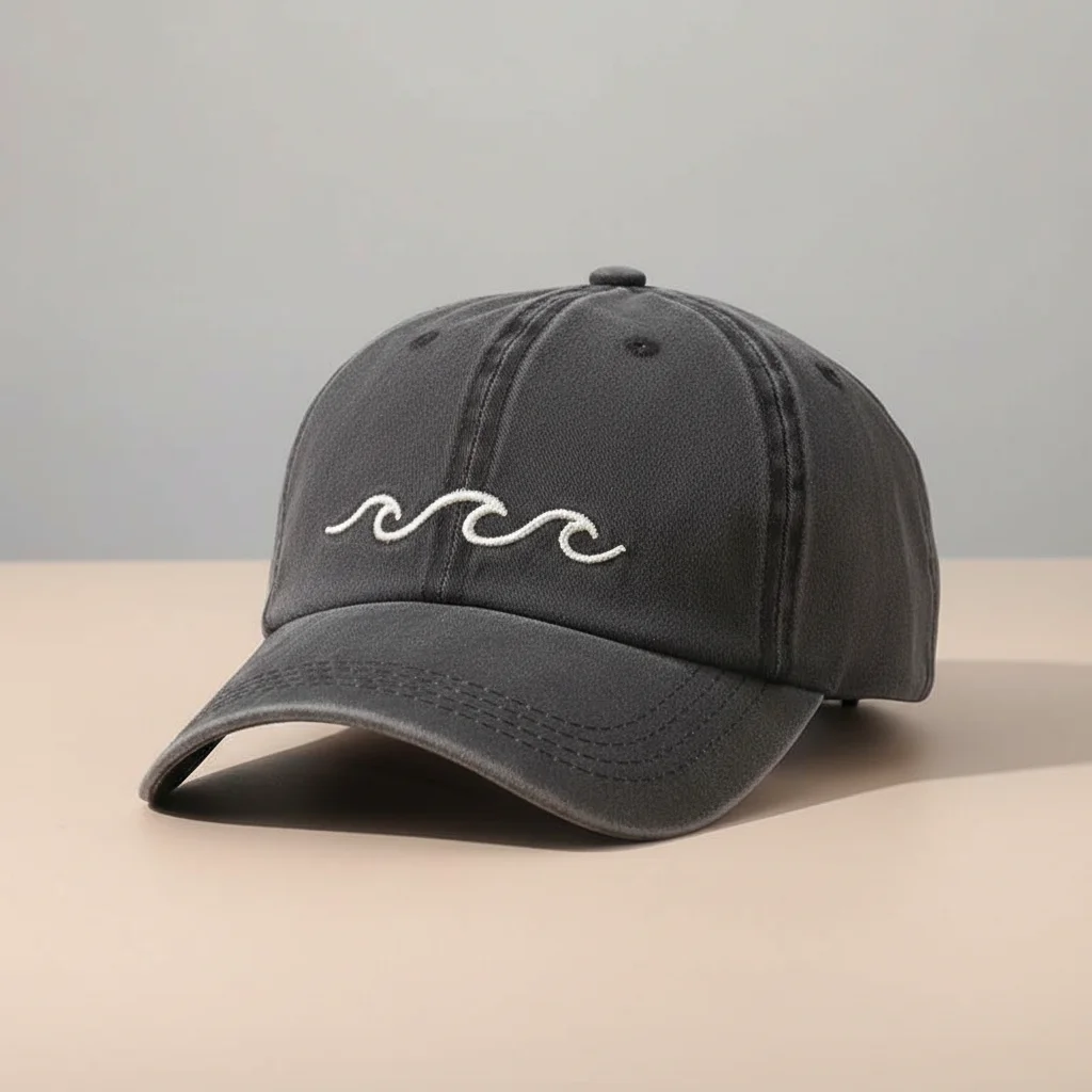 casquette vintage coton délavé motif marin - Vue 6 - casquette vintage
