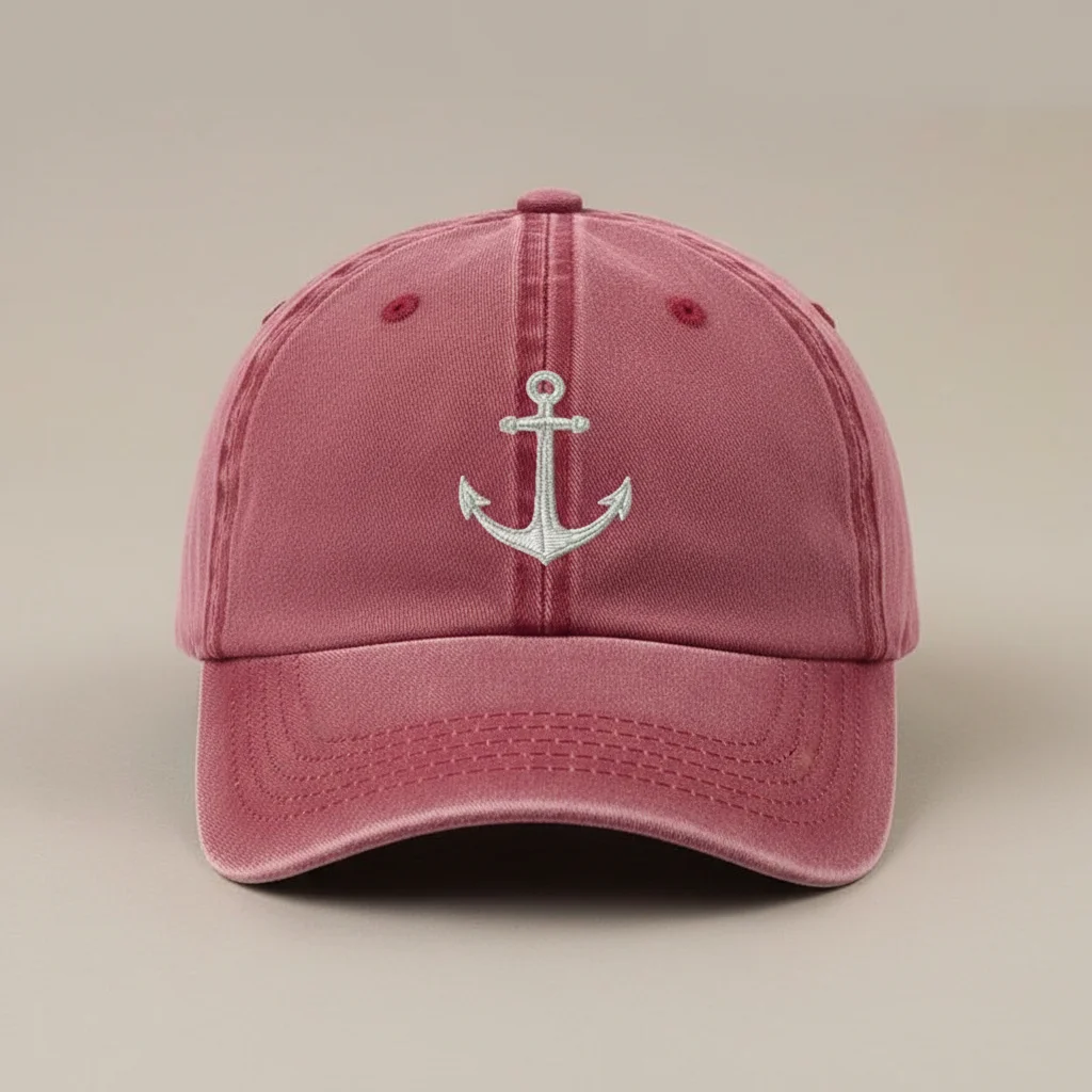 casquette vintage coton délavé motif marin - Vue 9 - casquette vintage