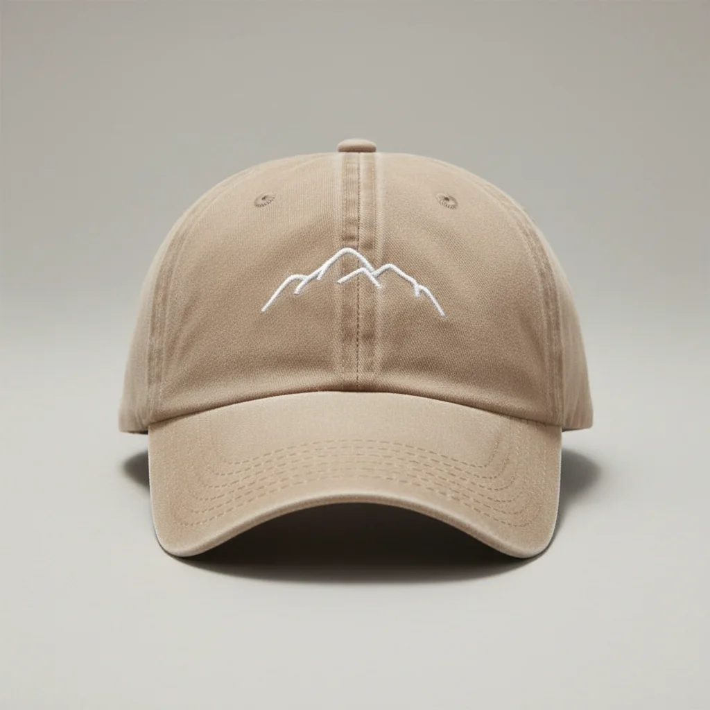 Casquette vintage coton délavé motif montagne - Vue 1 - casquette vintage