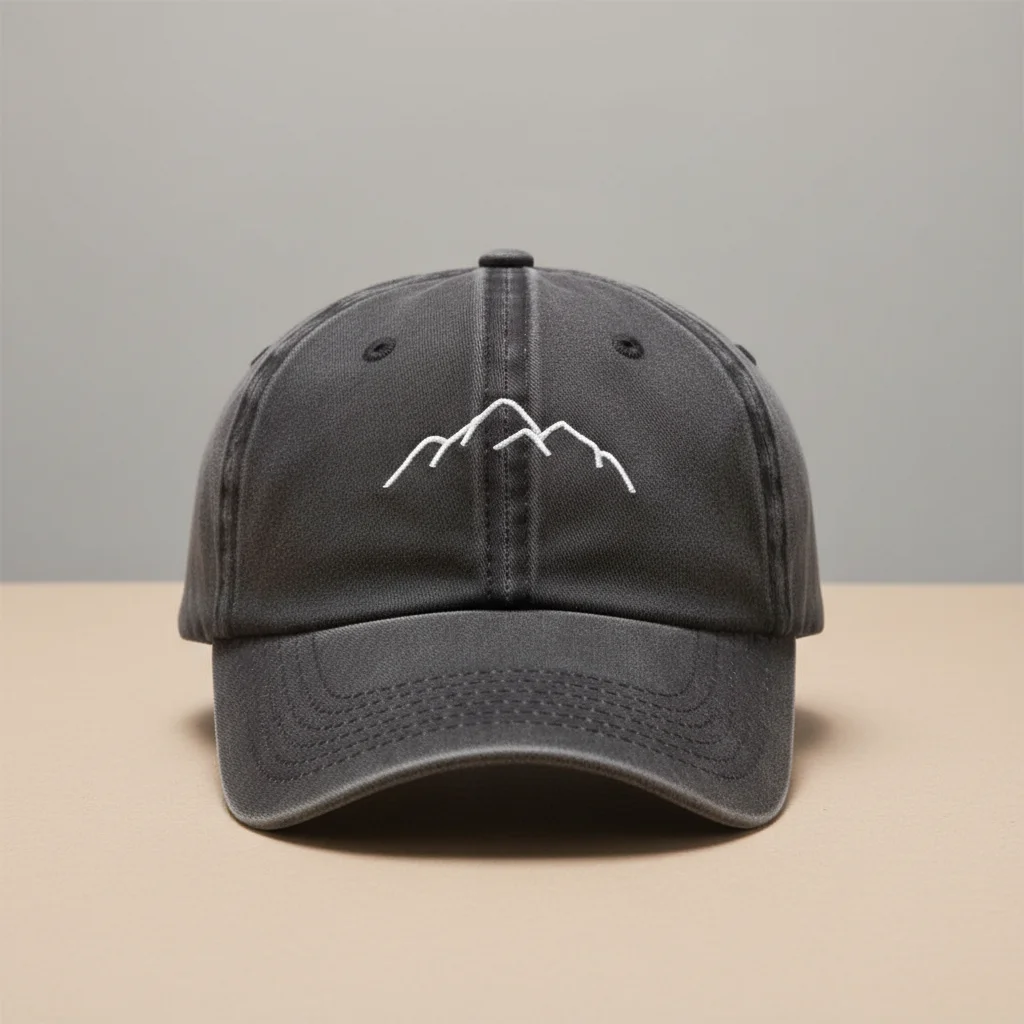 Casquette vintage coton délavé motif montagne - Vue 10 - casquette vintage