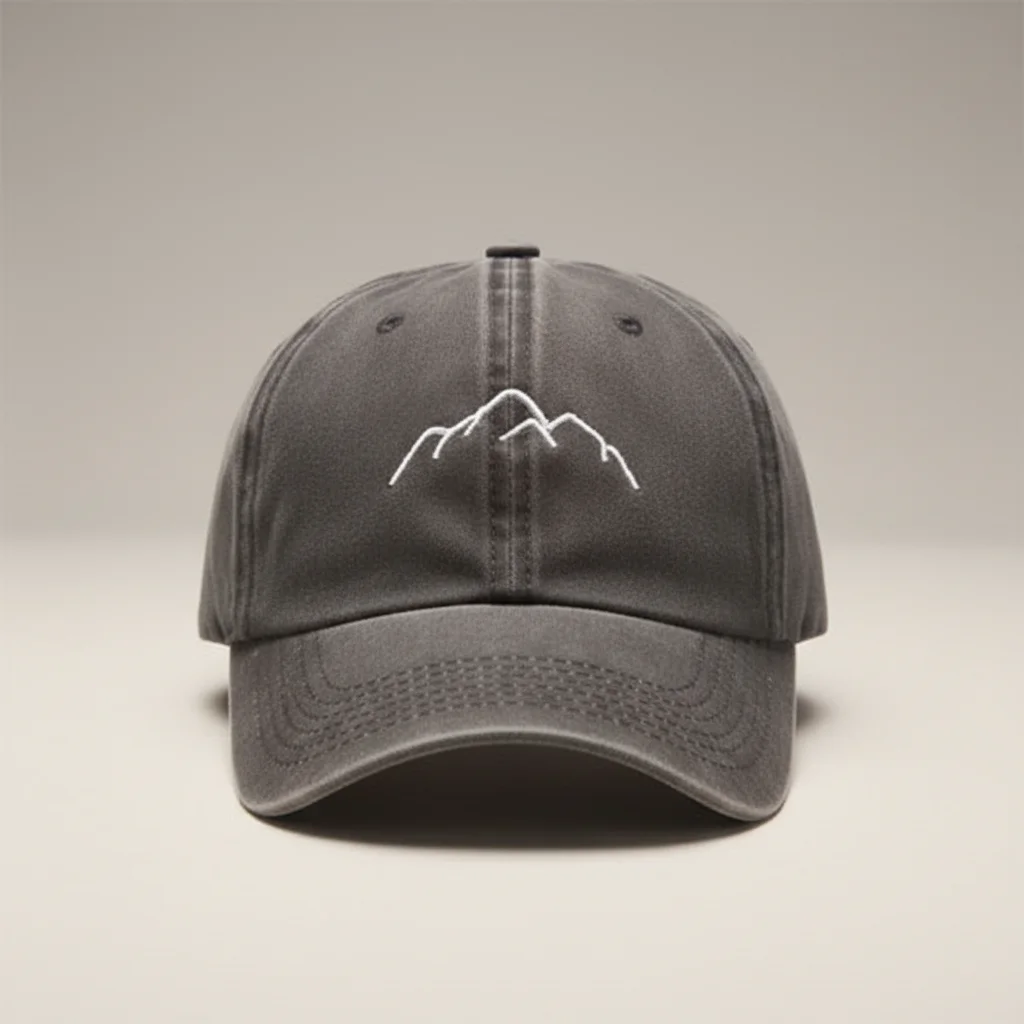 Casquette vintage coton délavé motif montagne - Vue 12 - casquette vintage