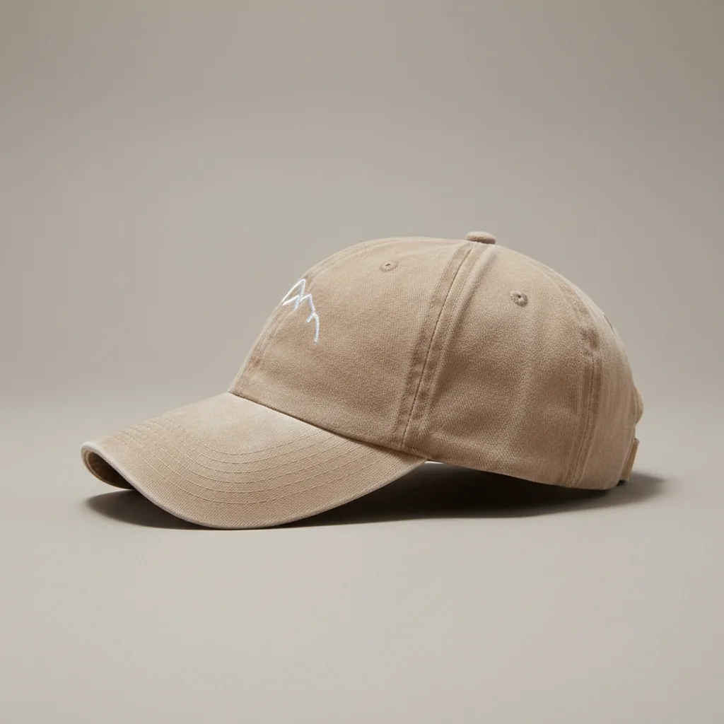 Casquette vintage coton délavé motif montagne - Vue 2 - casquette vintage