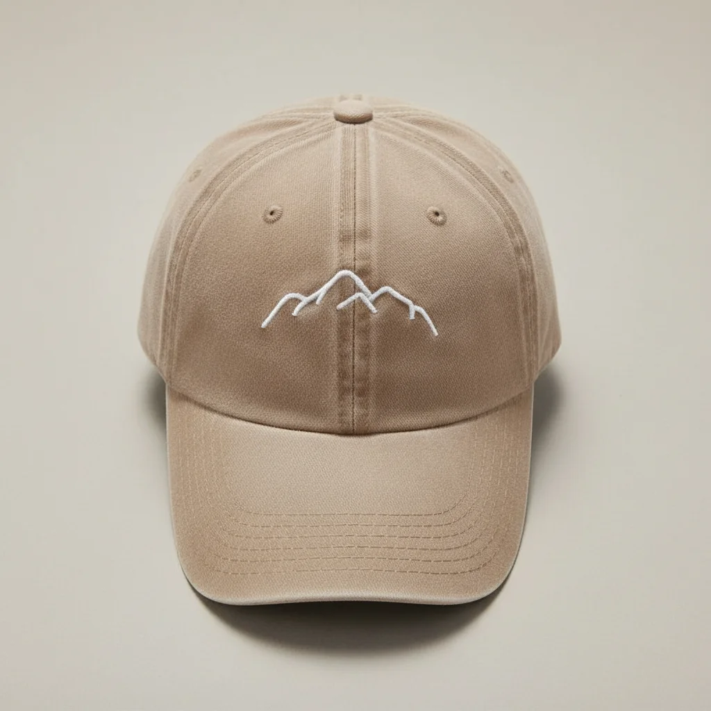 Casquette vintage coton délavé motif montagne - Vue 3 - casquette vintage