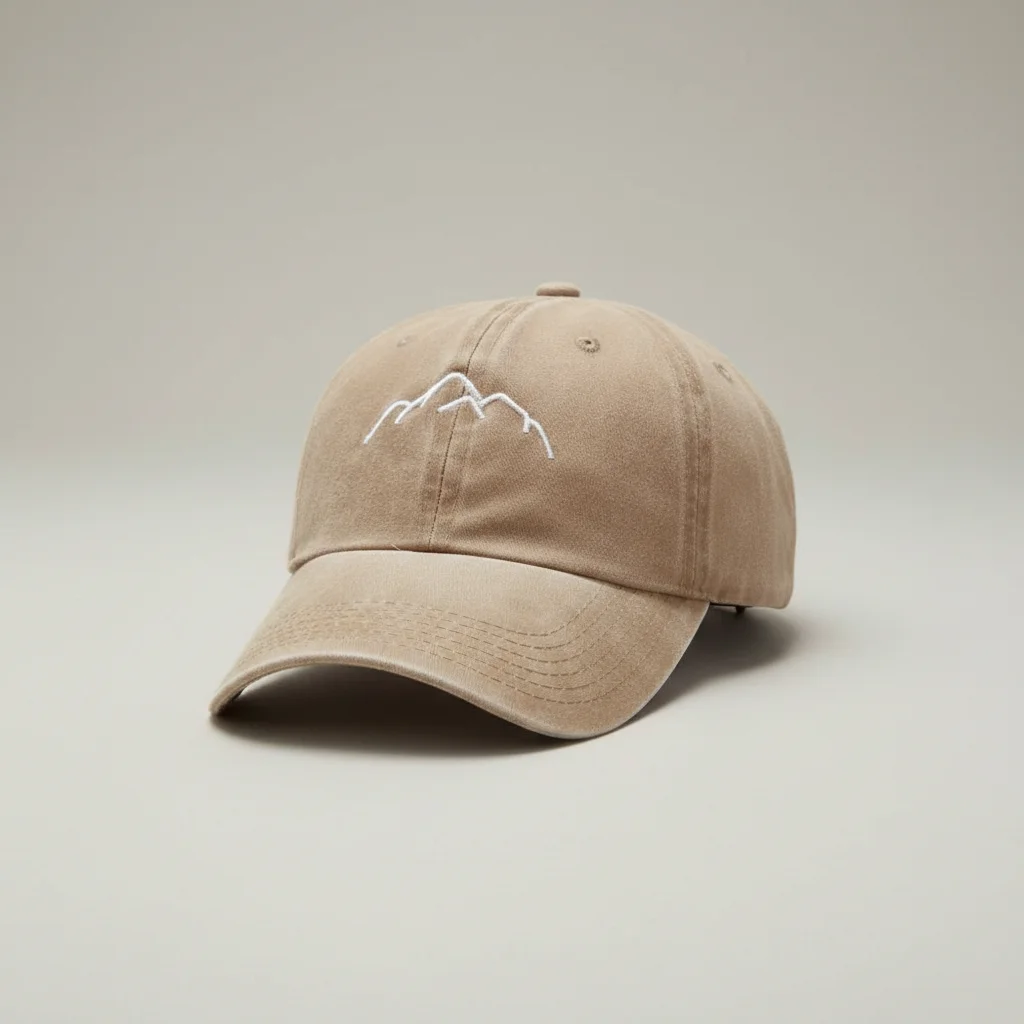 Casquette vintage coton délavé motif montagne - Vue 5 - casquette vintage
