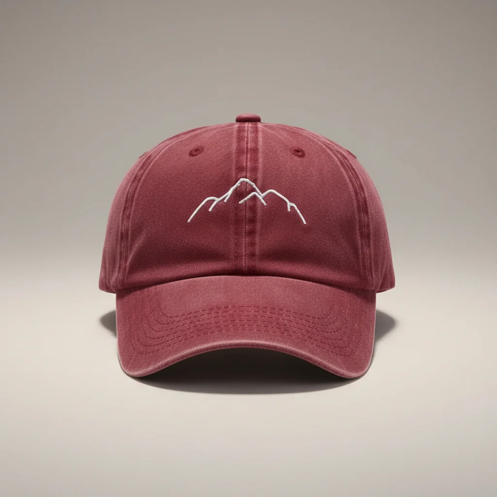 Casquette vintage coton délavé motif montagne - Vue 7 - casquette vintage