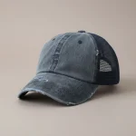 casquette vintage coton délavé queue de cheval - Vue 1 - casquette vintage