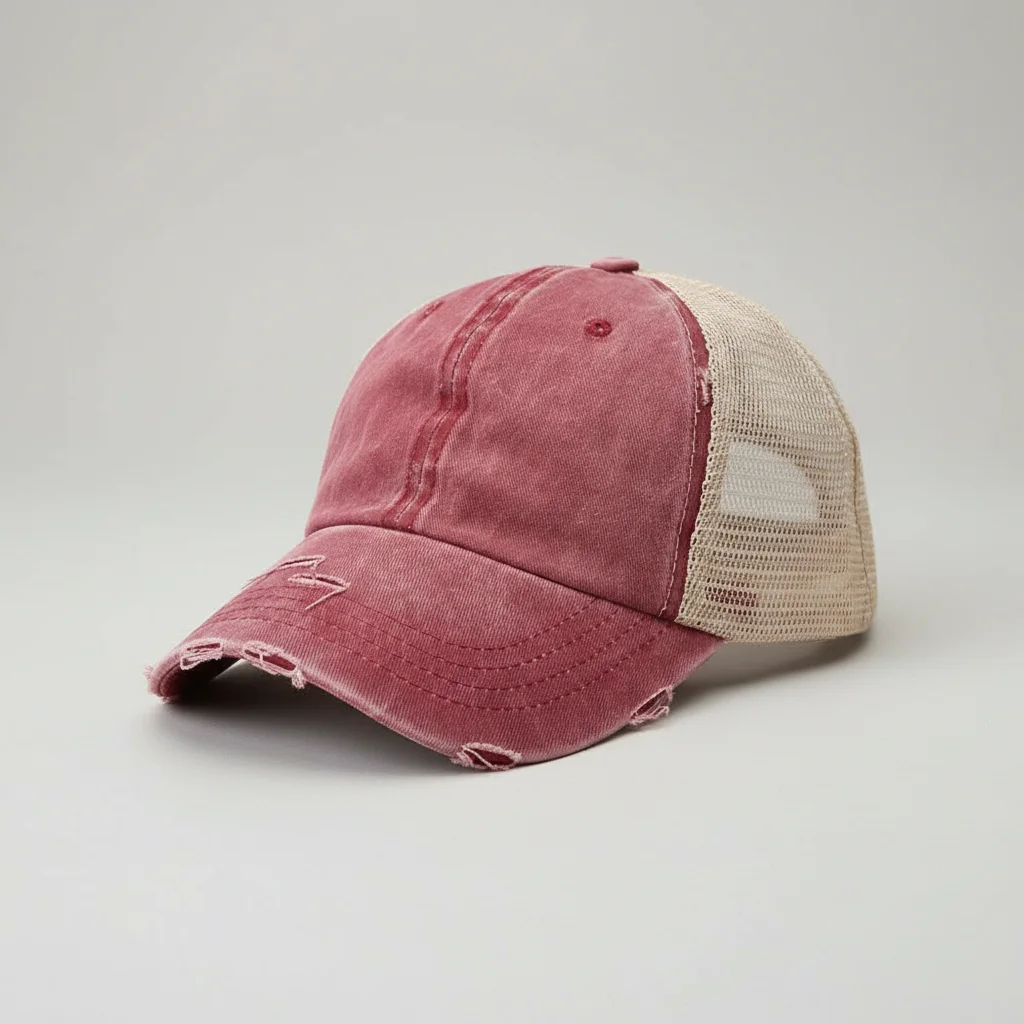 casquette vintage coton délavé queue de cheval - Vue 6 - casquette vintage