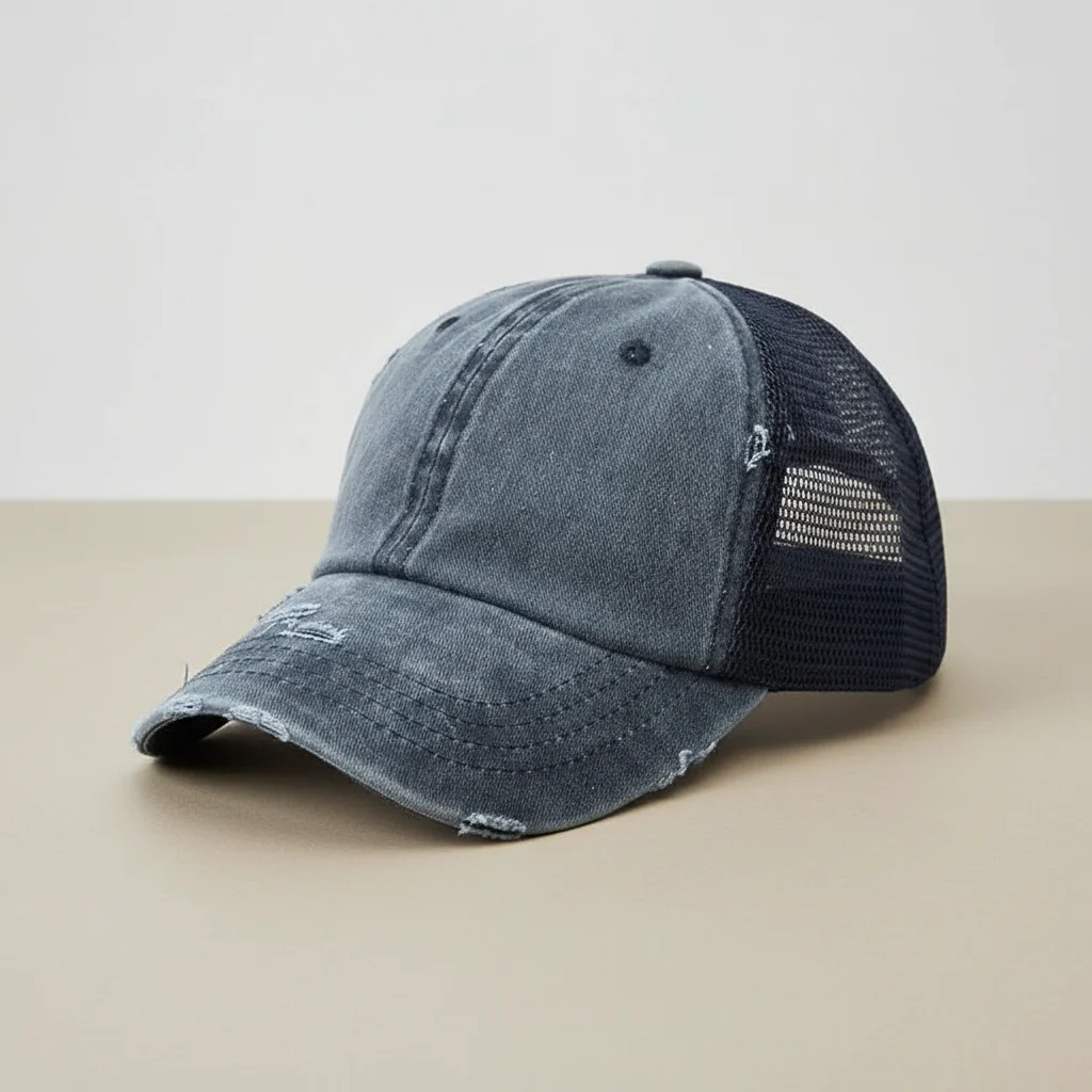 casquette vintage coton délavé queue de cheval - Vue 7 - casquette vintage
