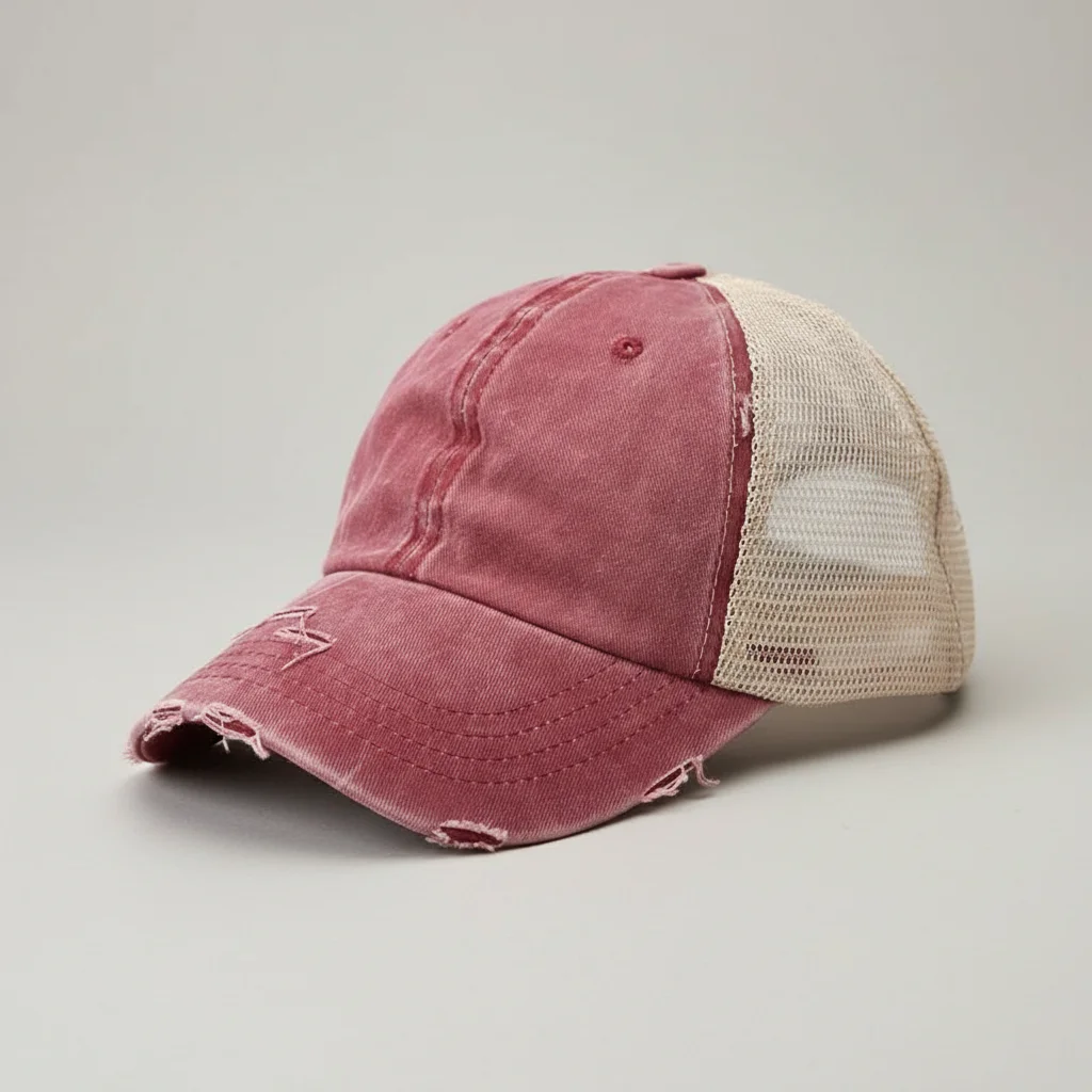 casquette vintage coton queue de cheval femme - Vue 9 - casquette vintage