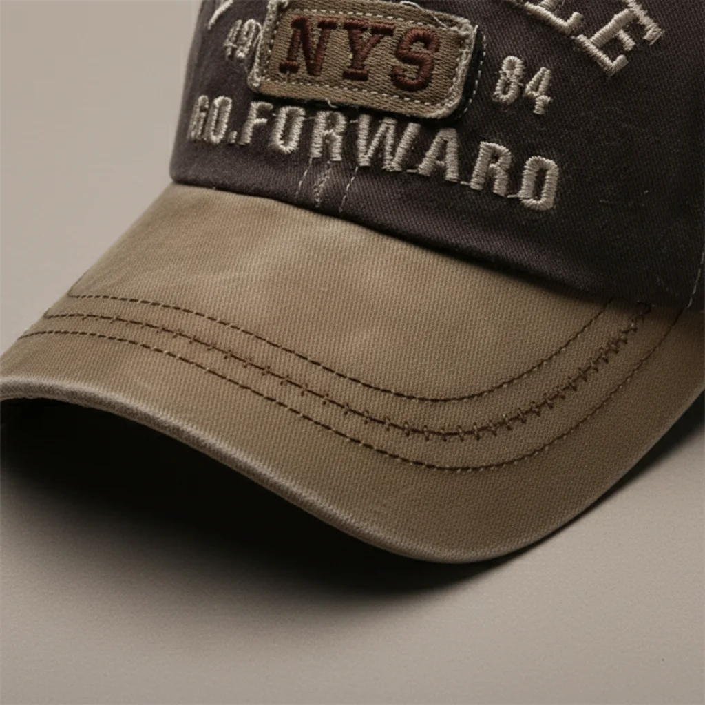 casquette vintage coton style rétro ajustable - Vue 4 - casquette vintage