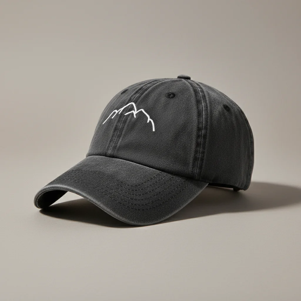 Casquette vintage délavée broderie montagne - Vue 5 - casquette vintage