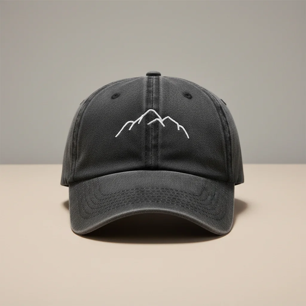 Casquette vintage délavée broderie montagne - Vue 6 - casquette vintage
