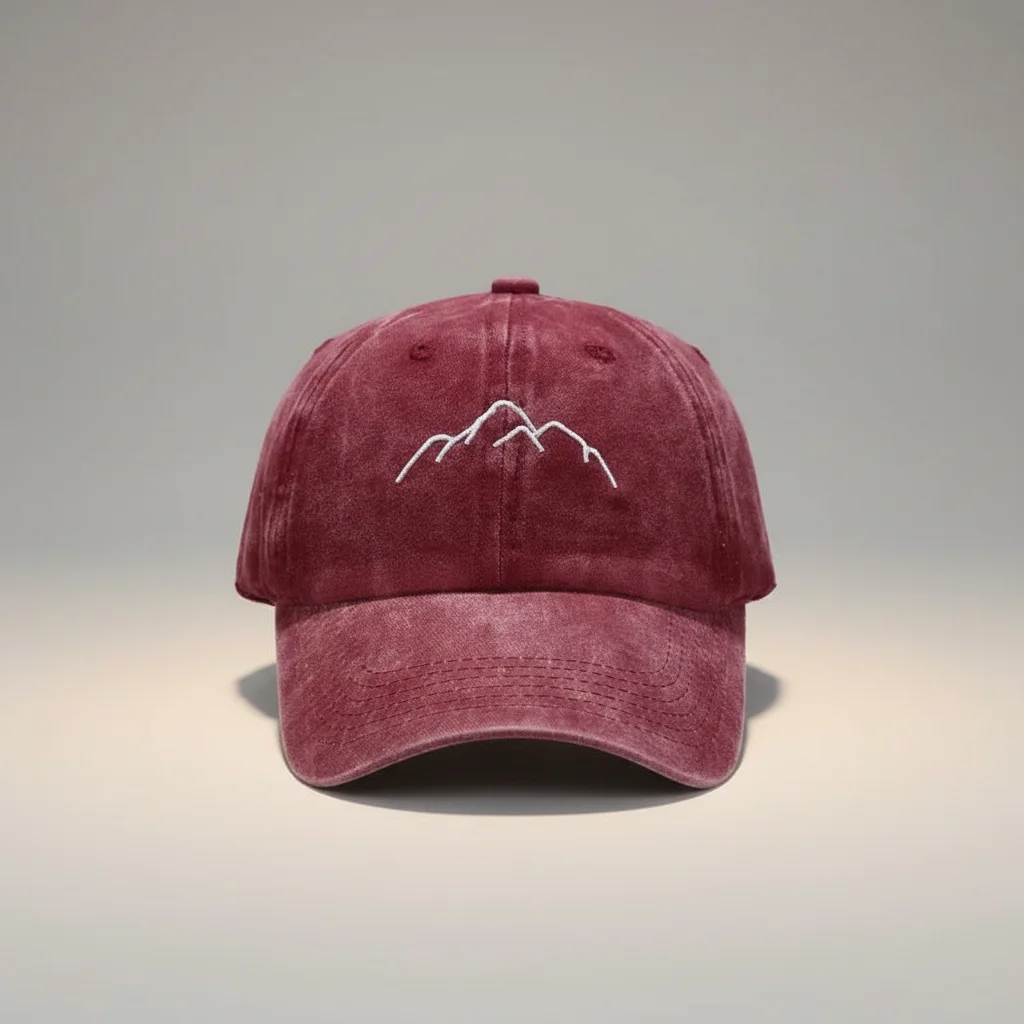 Casquette vintage délavée broderie montagne - Vue 8 - casquette vintage