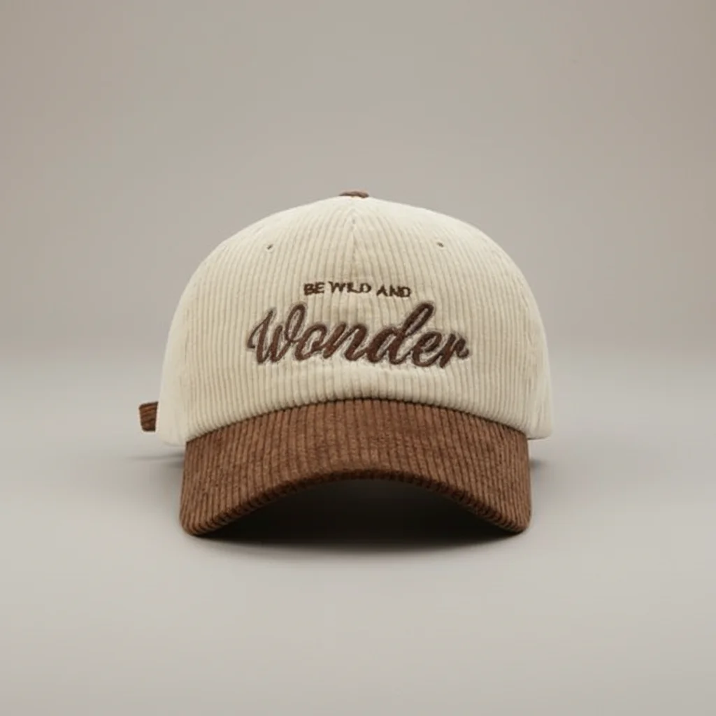 casquette vintage velours brodé moderne - Vue 8 - casquette vintage
