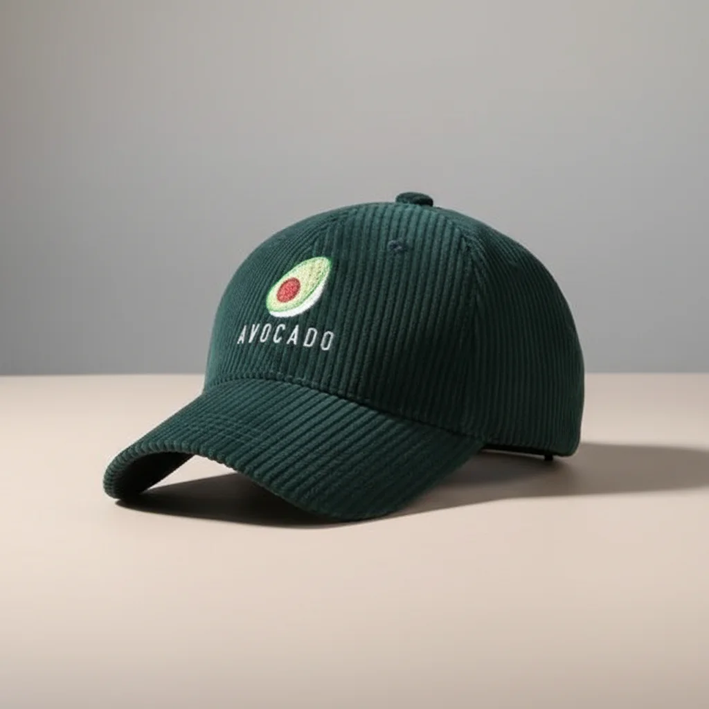 casquette vintage velours brodé motif original - Vue 5 - casquette vintage