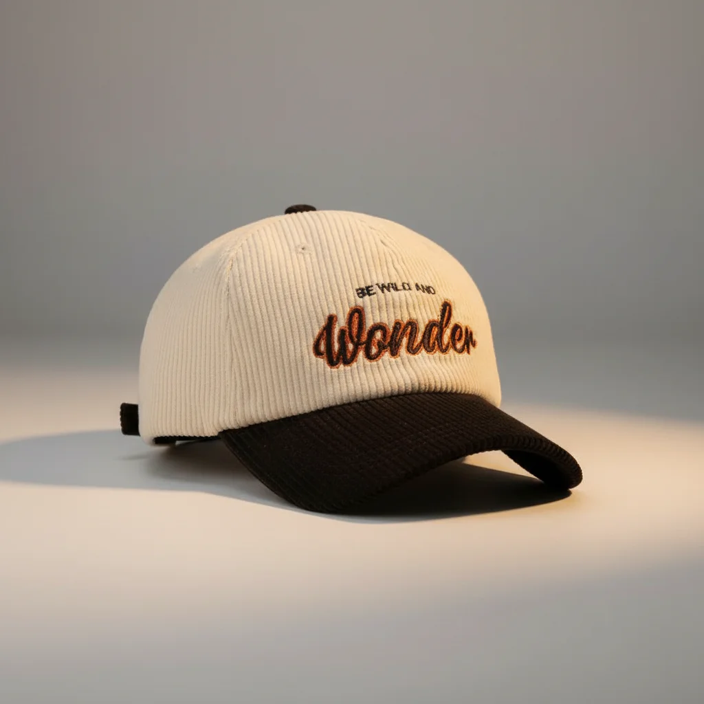 casquette vintage velours brodée ajustable - Vue 1 - casquette vintage