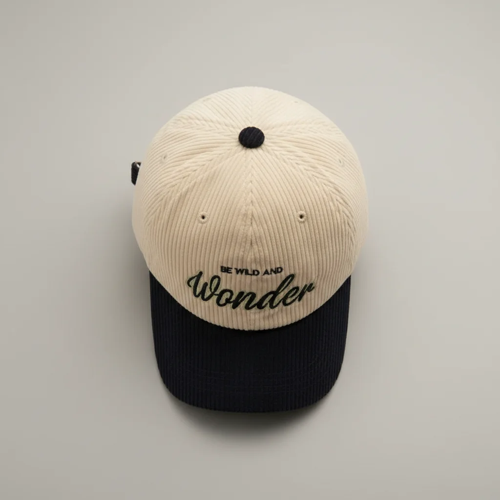 Casquette vintage velours brodée ajustable - Vue 3 - casquette vintage