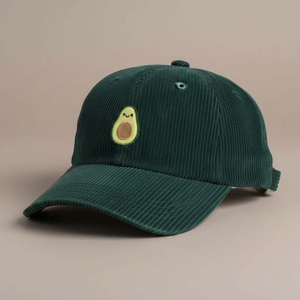 casquette vintage velours motif avocat ajustable - Vue 10 - casquette vintage