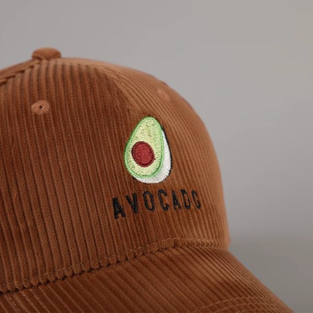 casquette vintage velours motif avocat ajustable - Vue 4 - casquette vintage