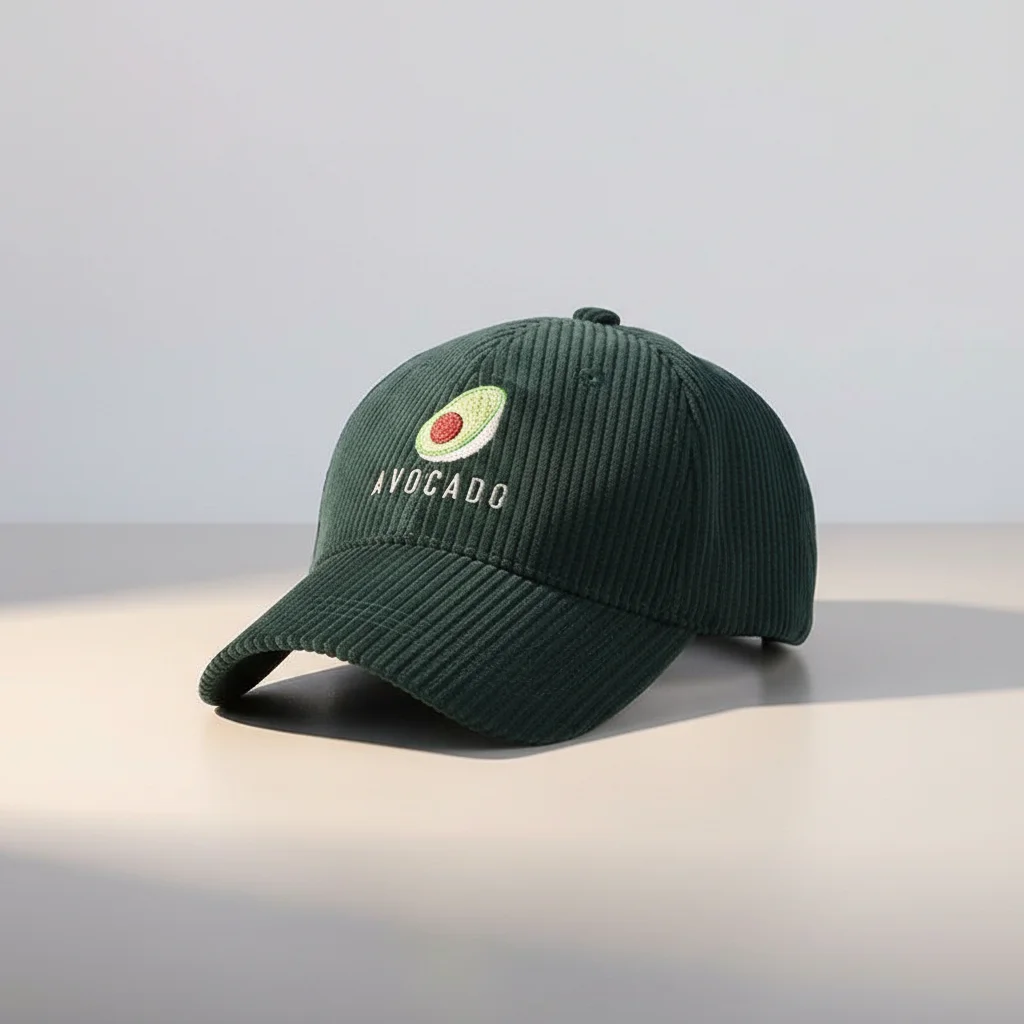 casquette vintage velours motif avocat ajustable - Vue 9 - casquette vintage