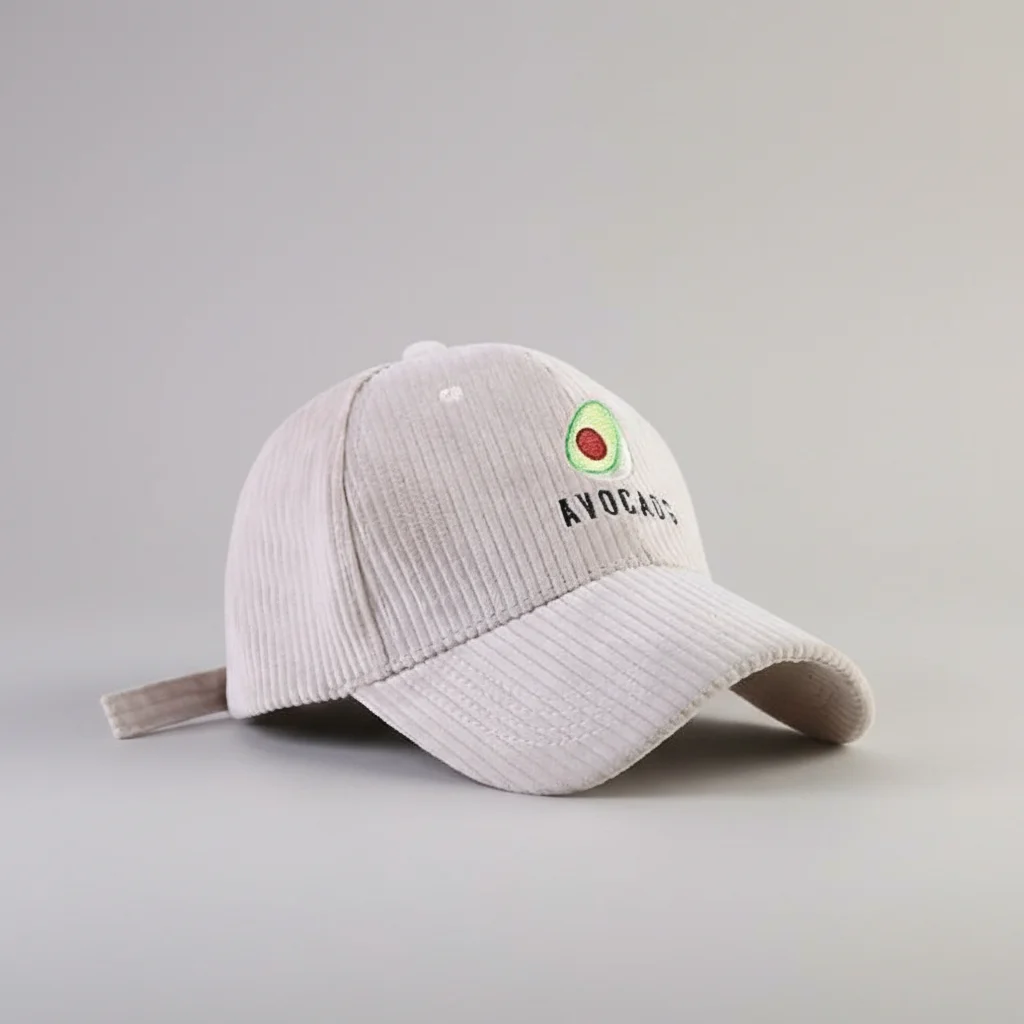 Casquette vintage velours motif avocat décalé - Vue 2 - casquette vintage