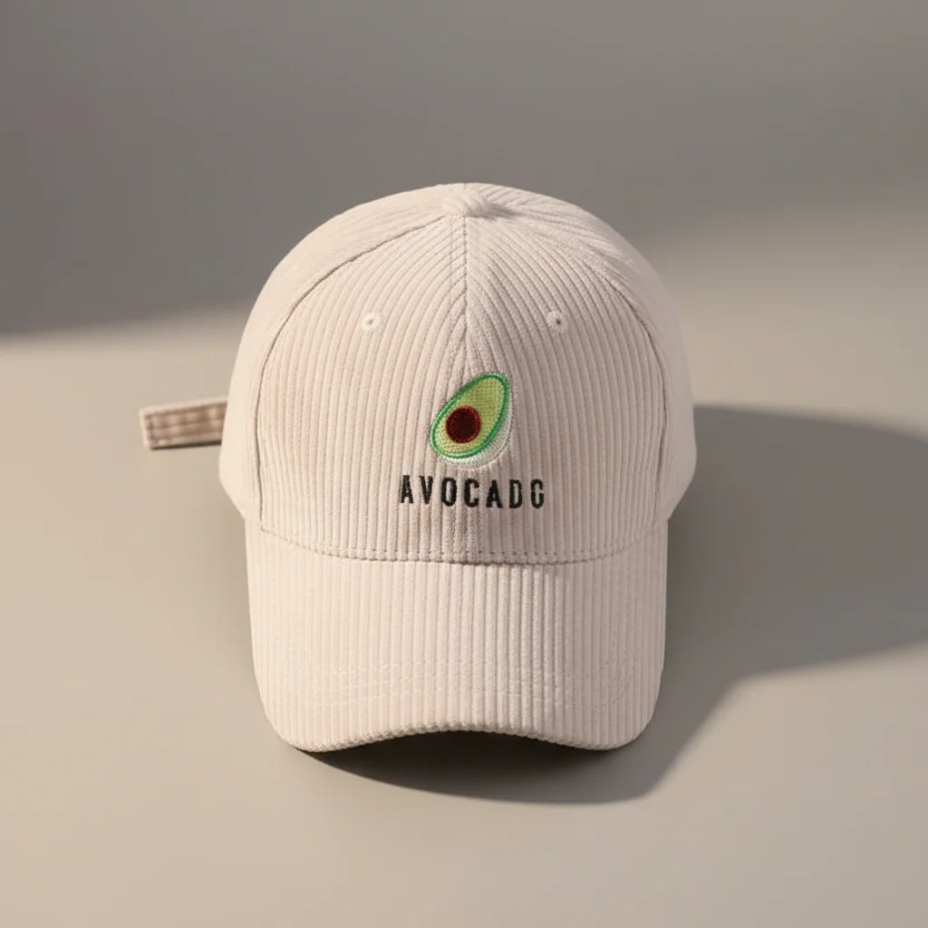 Casquette vintage velours motif avocat décalé - Vue 3 - casquette vintage