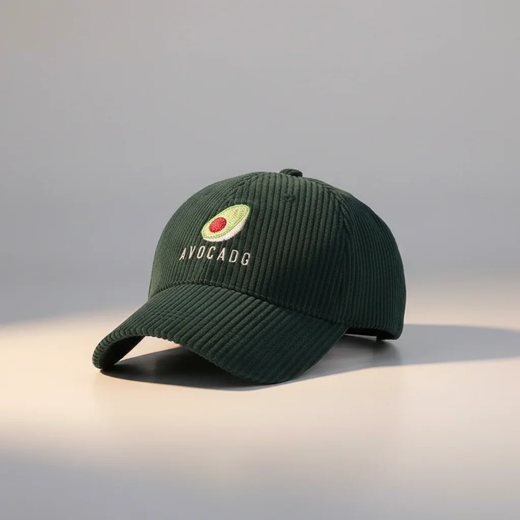 Casquette vintage velours motif avocat décalé - Vue 8 - casquette vintage